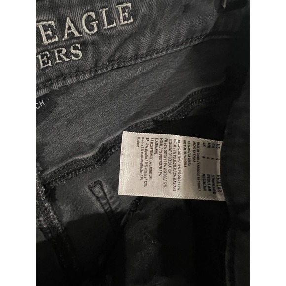 American Eagle Outfitter Super Super Stretch Super Hi Rise Jegging Black Size 4 - Picture 6 of 7